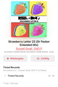 One Track or Album per Week, Number 4: Russel Small/DNO P: Strawberry Letter 23 (Dr. Packer Extended Mix). 